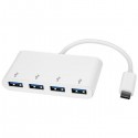 StarTech USB 3.0 de 4 Puertos - Ladr?n USB-C a 4x USB A Blanco HB30C4ABW