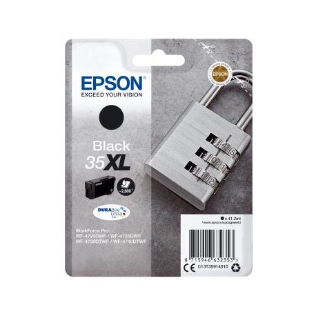 Epson Singlepack Black 35XL DURABrite Ultra Ink 41.2ml Negro C13T35914010