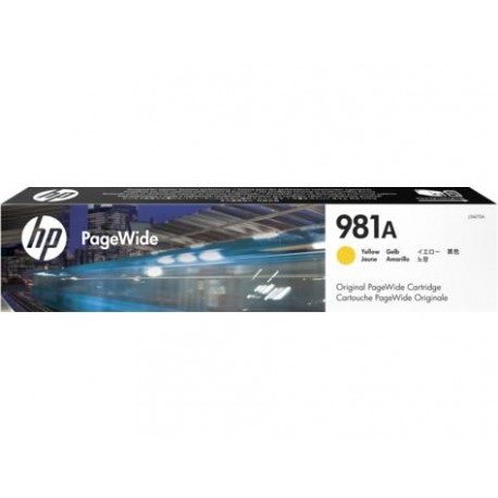 HP 981A Yellow Original PageWide Cartridge Cartucho 6000pÃ¡ginas Amarillo J3M70A