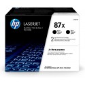 HP Paquete de 2 cartuchos de t?ner negro Originales LaserJet 87X de alta capacidad CF287XD