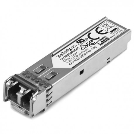 StarTech.com Transceptor de Fibra SFP 1Gb 1000Base-SX - Compatible Cisco GLC-SX-MM-RGD Mini GBIC Multimodo LC 550m DDM