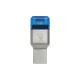 Kingston Technology MobileLite Duo 3C USB 3.0 (3.1 Gen 1) Type-A/Type-C Azul, Plata FCR-ML3C