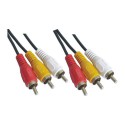 Nanocable Audio y Video 3xRCA/M-3xRCA/M 1.8M