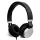 V7 Auriculares ligeros - Negro/Plata HA601-3EP