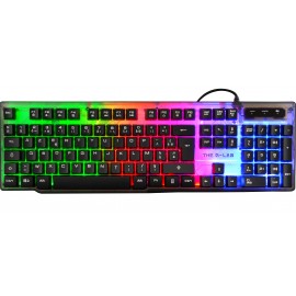 The G-Lab Keyz Neon USB QWERTY Español Negro KEYZ-NEON/SP