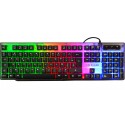 The G-Lab Keyz Neon USB QWERTY Español Negro KEYZ-NEON/SP