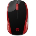 HP 200 RF inalámbrico Óptico 1000DPI Ambidextro Negro, Rojo 2HU82AA