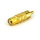 StarTech.com RCA to F Type Coaxial Adapter, M/F 1x RF F-pin 1x RCA Amarillo  RCACOAXMF