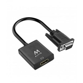 Ewent EW9866 VGA-15pin HDMI, 3.5mm Negro