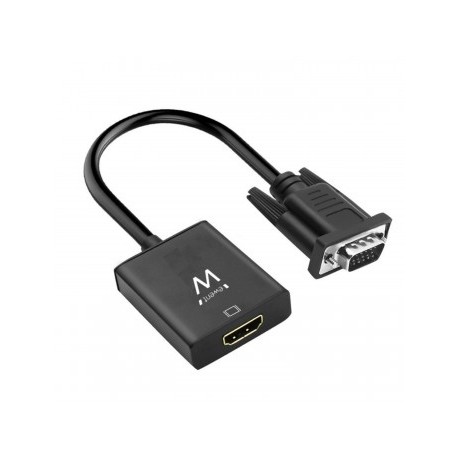 Ewent EW9866 VGA-15pin HDMI, 3.5mm Negro