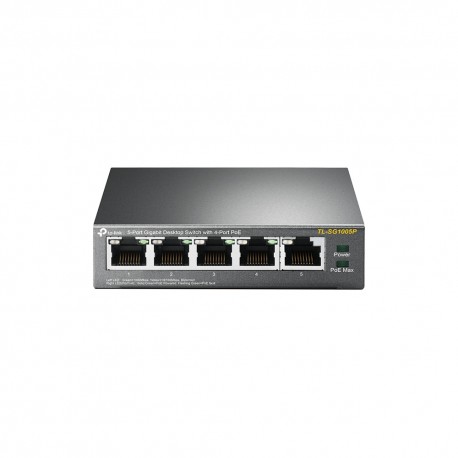 TP-LINK TL-SG1005P No administrado Gigabit Ethernet (10/100/1000) Energía sobre Ethernet (PoE) Negro switch