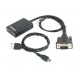 Gembird A-VGA-HDMI-01 HDMI 19 pin Negro