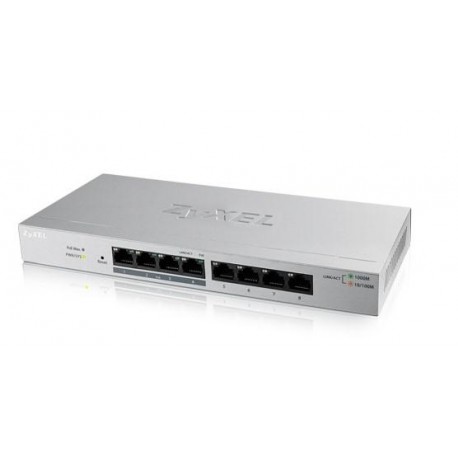 ZyXEL GS1200-8HP-EU Gestionado L2 Gigabit Ethernet (10/100/1000) EnergÃ­a sobre Ethernet (PoE) Gris GS1200-8HP-EU