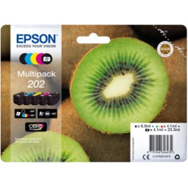 Epson Multipack 202  Negro, Cian, Negro, Amarillo  C13T02E74020