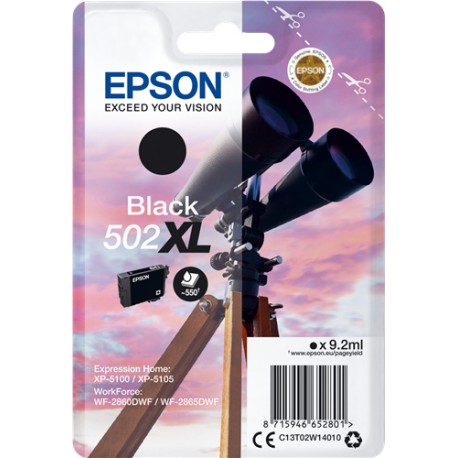 Epson 502XL Negro  C13T02W14010