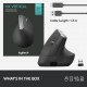 Logitech MX Vertical Advanced Ergonimic RF inalámbrica + Bluetooth 4000DPI Negro 910-005448