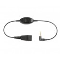 Jabra QD/3.5mm QD 3,5 mm Negro adaptador de cable 8800-00-103