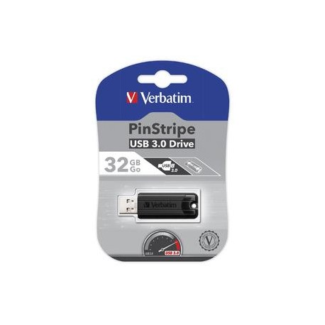 PinStripe 32GB 32GB USB 3.0 Negro unidad flash USB 49317