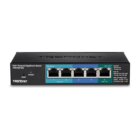 Trendnet switch Gestionado Gigabit Ethernet (10/100/1000) Negro Energía sobre Ethernet (PoE) tpe-p521es