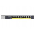 Netgear No administrado Gigabit Ethernet (10/100/1000) Negro, Gris 1U Energía sobre Ethernet (PoE) GS108LP-100EUS