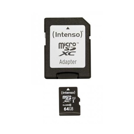 Intenso microSDXC Card 64GB Premium Class 10 UHS-I 3423490