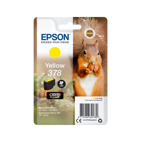 Epson 378 4.1ml 360páginas Amarillo C13T37844020