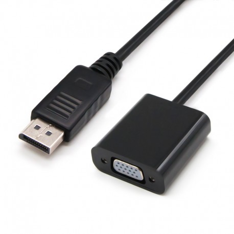 Nanocable Conversor DisplayPort a sVGA, DisplayPort/M-sVGA/H, Negro 15 cm 10.16.0602