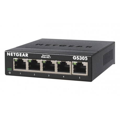 Netgear GS305-300PES switch No administrado L2 Gigabit Ethernet (10/100/1000) Negro