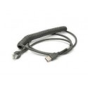 Zebra CBA-UF6-C12ZAR adaptador de cable USB A RJ-45 Negro