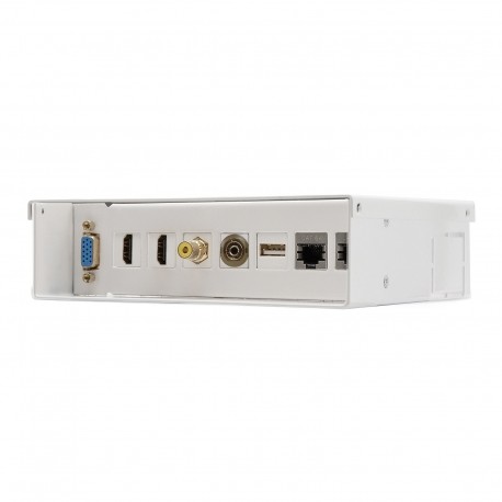 AISENS CAJA DE CONEXIONES AUDIOVISUAL VGA+2XHDMI+JACK3.5+RCA+1XUSB+2XRJ45 CAT.6A STP, BLANCO A127-0340