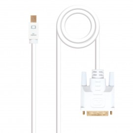 Nanocable Cable conversor Mini DP a DVI, Mini DP/M - DVI/M, Blanco, 2.0 M 10.15.4202