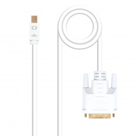 Nanocable Cable conversor Mini DP a DVI, Mini DP/M - DVI/M, Blanco, 2.0 M 10.15.4202