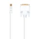 Nanocable Cable conversor Mini DP a DVI, Mini DP/M - DVI/M, Blanco, 2.0 M 10.15.4202