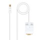 Nanocable Cable conversor Mini DP a VGA, Mini DP/M - VGA/M, Blanco, 2.0 M 10.15.4102