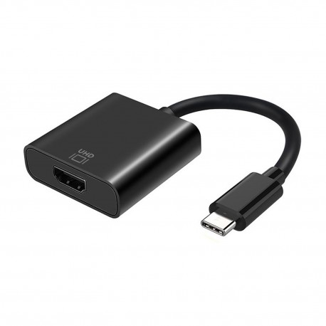 AISENS CONVERSOR USB-C A HDMI 4K@60HZ, USB-C/M-HDMI/H, NEGRO, 15CM A109-0344