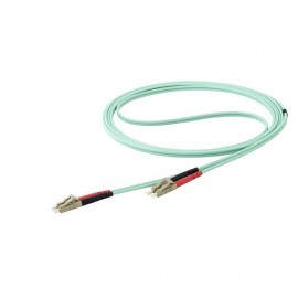 StarTech.com Cable de 15m de Fibra Óptica Multimodo Dúplex 50/125 LC a LC - Aqua - OM4 - LSZH 450FBLCLC15