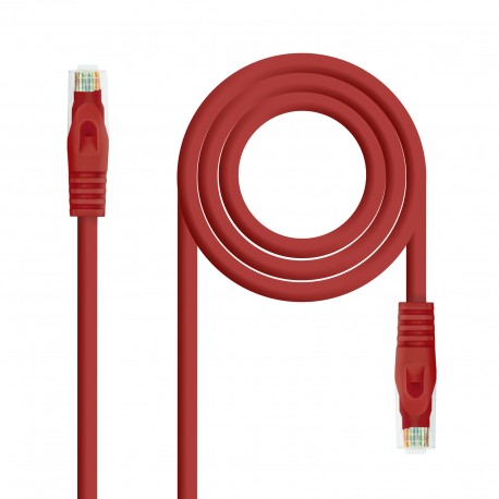 Nanocable Cable de red latiguillo RJ45 LSZH Cat.6A UTP AWG24, Rojo, 2.0m 10.20.1802-R