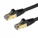 StarTech.com Cable de 2m de Red Ethernet RJ45 Cat6a Blindado STP - Cable sin Enganche Snagless - Negro 6ASPAT2MBK