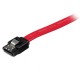 StarTech.com 24'' Latching SATA Cable - Straight M/M 0.61m Rojo cable de SATA LSATA24