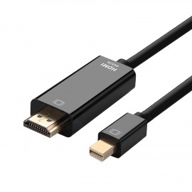 AISENS CABLE CONVERSOR MINI DP A HDMI, MINI DP/M-HDMI/M, NEGRO, 2.0M