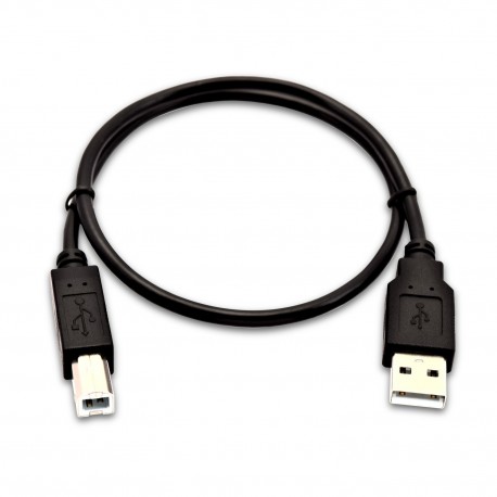 V7 J154524 cable USB 0,5 m USB A USB B Negro V7USB2AB-50C-1E