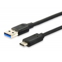 Equip cable USB 0,5 m 3.0 (3.1 Gen 1) USB C USB A Negro 128345