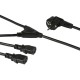 StarTech.com Cable de 2m de alimentación para ordenadores Schuko CEE7 a 2x C13