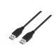 Nanocable 10.01.1001-BK 1m USB A USB A Macho Macho Negro cable USB 10.01.1001-BK