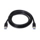 Nanocable 10.01.1001-BK 1m USB A USB A Macho Macho Negro cable USB 10.01.1001-BK