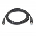 Nanocable USB 2.0, 1m 1m USB C USB B Negro cable USB 10.01.2201