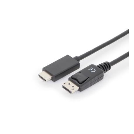 ASSMANN Electronic AK-340303-010-S adaptador de cable de vídeo 1 m HDMI tipo A (Estándar) DisplayPort Negro