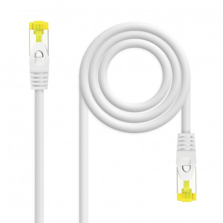 Nanocable Cable de red latiguillo RJ45 LSZH Cat.6A SFTP AWG26, Blanco, 1.0 m 10.20.1901-W