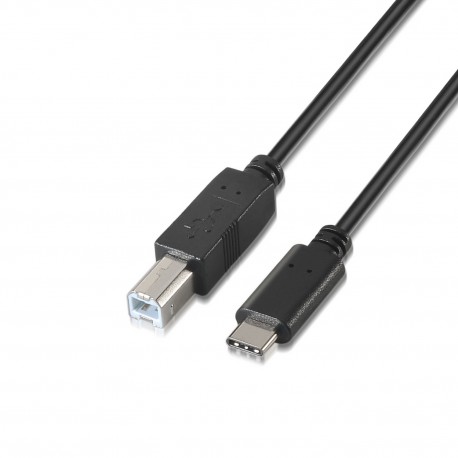 AISENS A107-0053 cable USB 1 m USB C USB B Negro