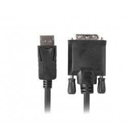 Lanberg  adaptador de cable DispalyPort DVI-D 24+1 Negro ca-dpdv-10cu-0018-bk